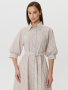 Платье-рубашка с рукавами-фонариками 2.1.1-658-5 (бежевая полоска)