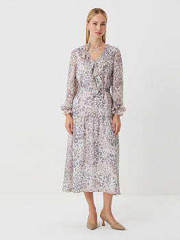 Романтичное платье-миди из шифона