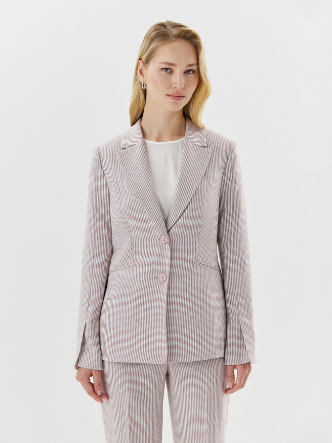 Жакет с фактурой "пье-де-пуль"