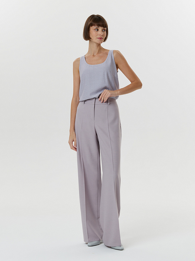 Брюки прямого силуэта со стрелками