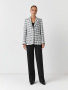 Твидовый жакет с накладными карманами 2.3.1-888-5 (черно- белая клетка) 