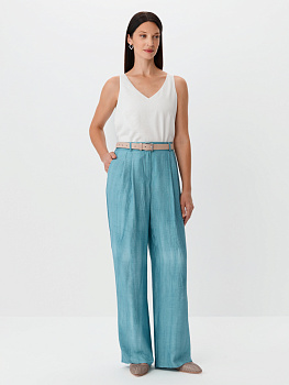 Брюки из вискозы с защипами