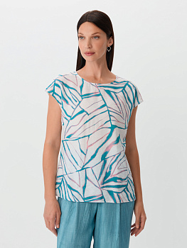 Комбинированный топ с принтом