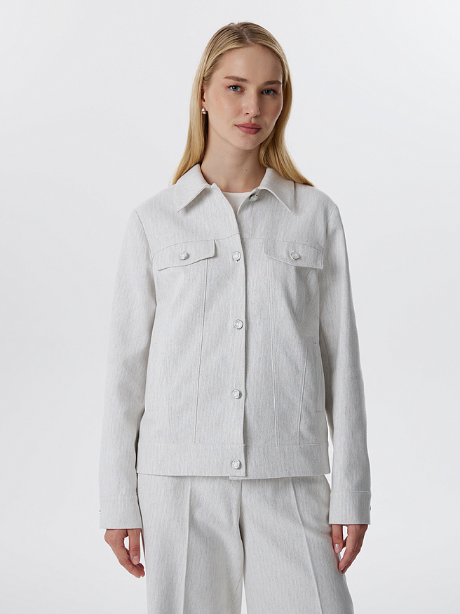 Куртка из денима  с эффектом меланж