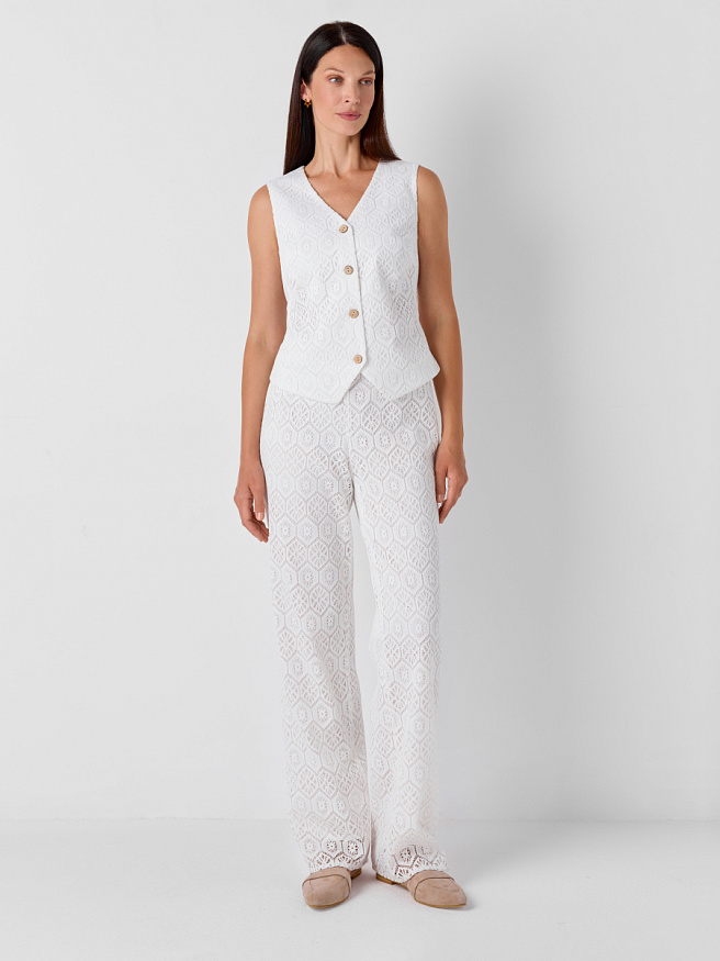 Брюки из кружевной ткани