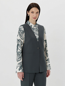 Удлиненный жилет прямого силуэта