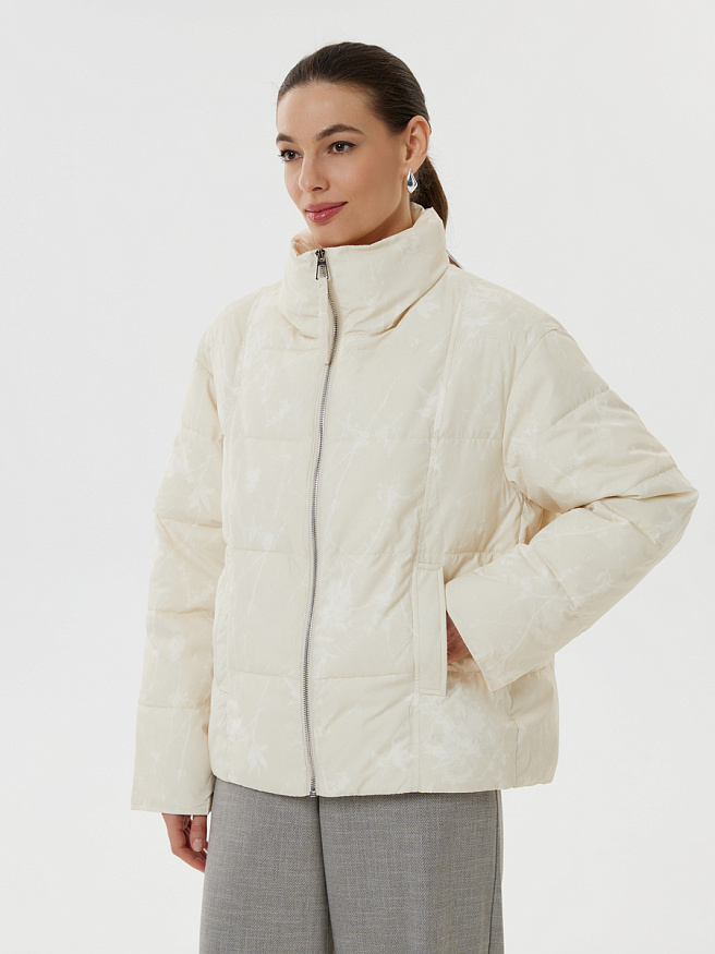 Премиальная весенняя куртка с биоутеплением и воротником-стойкой