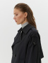 Укороченный тренч свободного силуэта женский 2-51026-9724 тёмно-синий