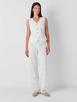 Брюки из кружевной ткани