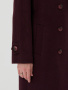 Пальто двубортное демисезонное с шерстью 7596 В198179 Бордовый 170