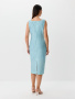 Коктейльное платье из фактурной ткани 2.1.1-991-5 (светло-бирюзовый)