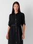 Платье-рубашка из ткани с шитьем 2.1.2-982-5 (черные соты)