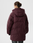 Куртка из био-пуха с капюшоном на молнии в винном цвете 1.13.2-32-5 (Винный)