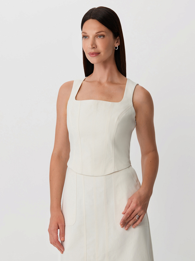 Жилет-корсет из денима