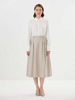 Юбка-трапеция со складками