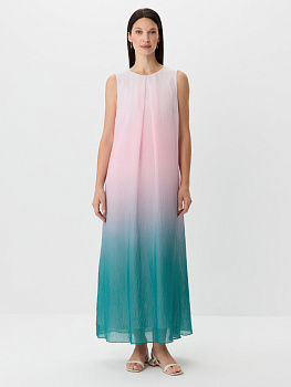 Платье макси с принтом градиент