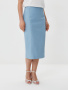 Юбка-миди прямого силуэта из денима 2.4.4-827.1-5 (голубой деним)
