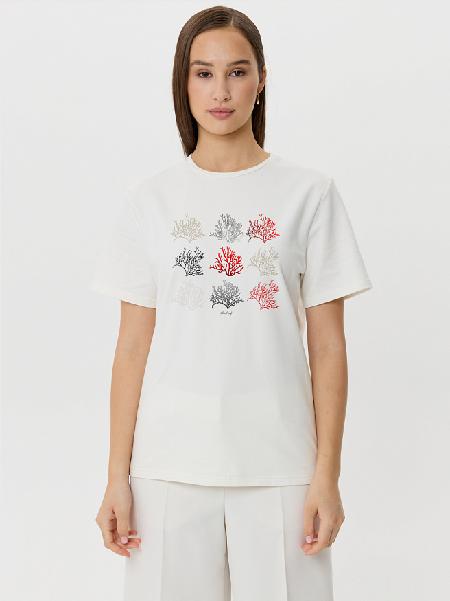 Хлопковая футболка с авторским принтом