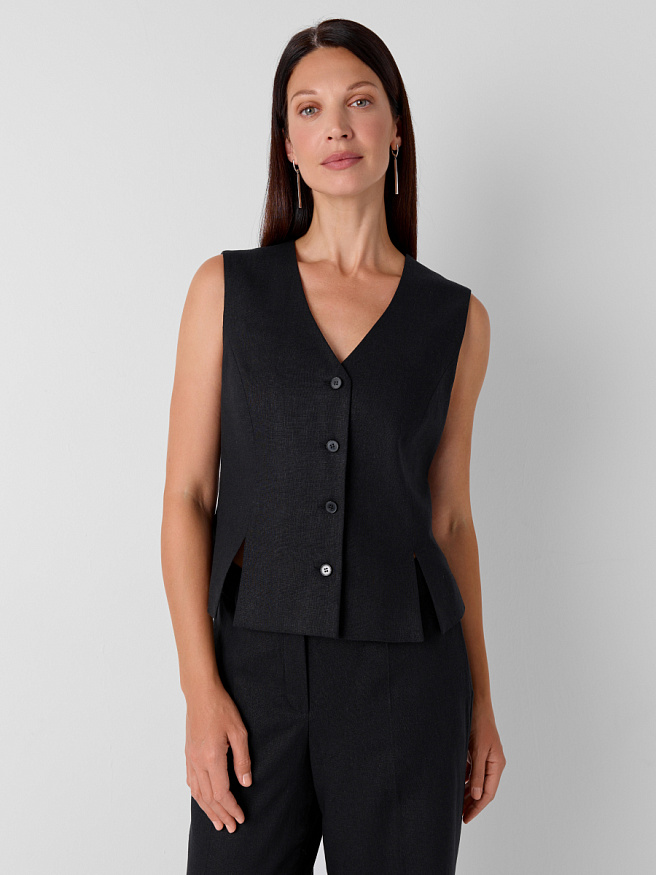 Жилет из натурального льна