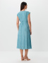 Платье с V-образным вырезом из вискозы 2.1.3-990-5 (морская волна)