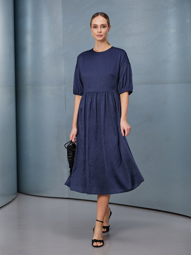 Платье свободного силуэта из вискозы