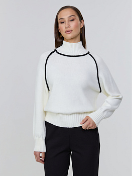 Джемпер с контрастной отделкой