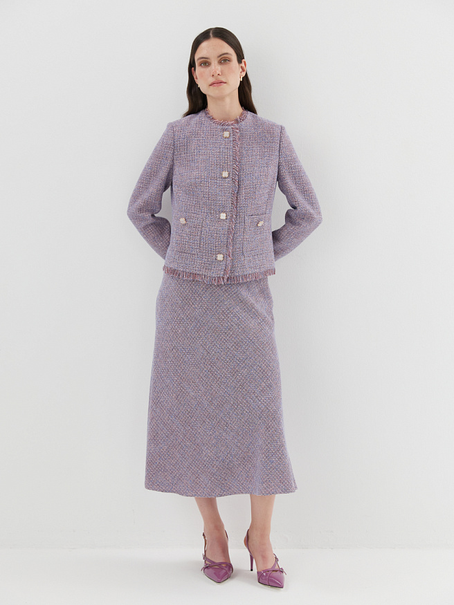 Юбка миди из твида