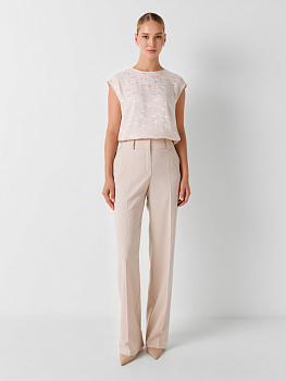 Прямые брюки из костюмной ткани