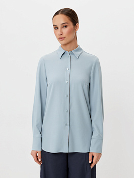 Свободная рубашка с декором и складкой по спинке