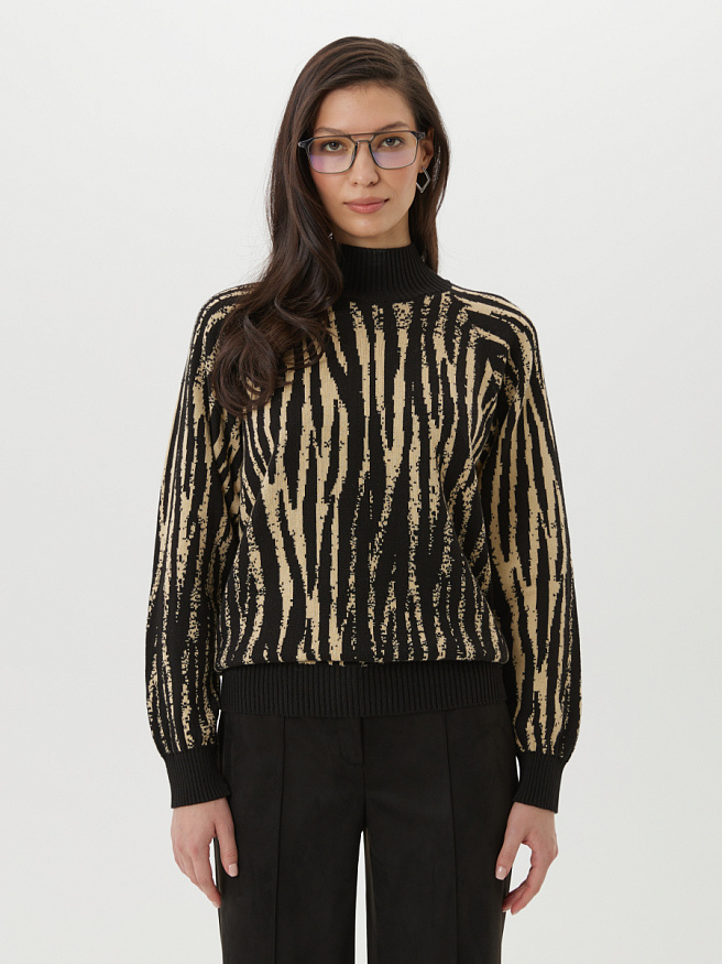 Вязаный джемпер с авторским жаккардом