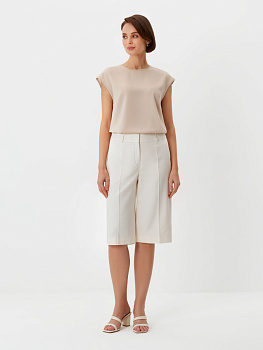 Шорты-бермуды из тенселя с хлопком