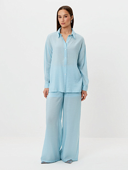 Свободные брюки из вискозы на резинке