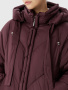 Куртка из био-пуха с капюшоном на молнии в винном цвете 1.13.2-32-5 (Винный)