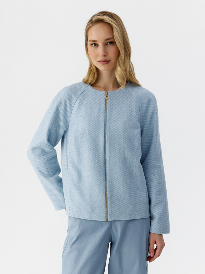 Бомбер из жаккардовой ткани