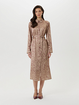 Платье-рубашка с авторским принтом
