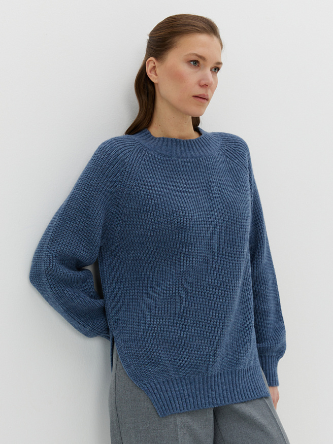 Джемпер из вязаного трикотажа с шерстью