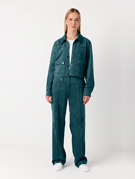 Классические брюки из замшевого трикотажа