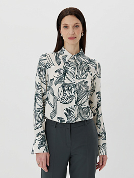 Рубашка с принтом из вискозы
