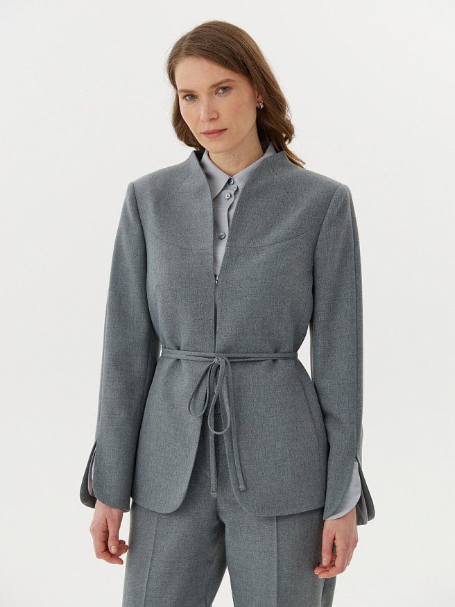 Жакет со съемным поясом