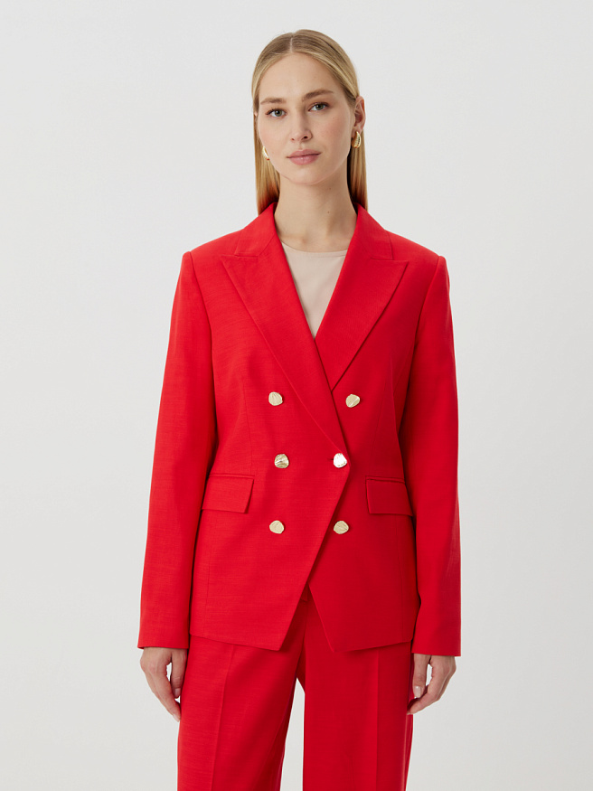 Акцентный жакет из тенселя с хлопком