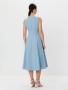 Платье-миди с фигурным вырезом из денима 2.1.1-978-5 (голубой деним) 