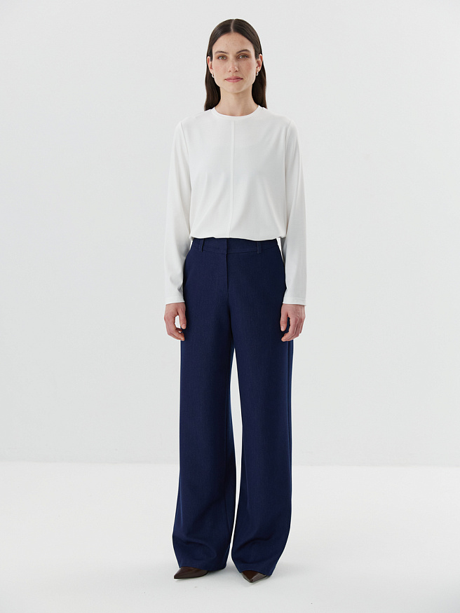 Брюки из денима с рельефами