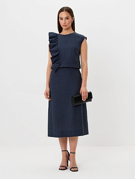 Расклешенная юбка из льна