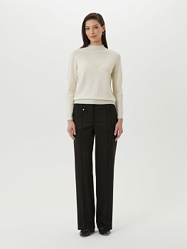 Классические брюки из замшевого трикотажа