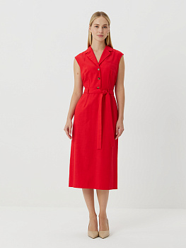 Платье-футляр из тенселя с хлопком