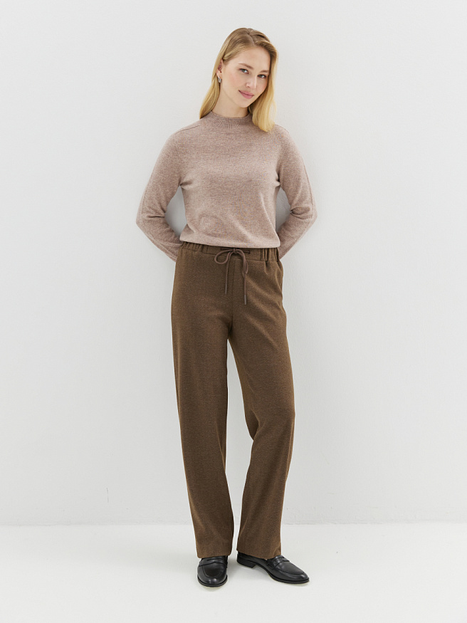 Трикотажные брюки прямого кроя