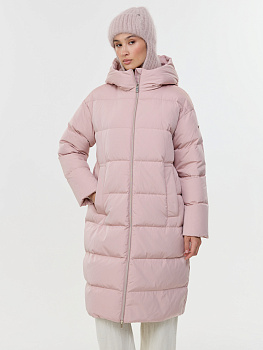 Пальто на натуральном пуху с капюшоном