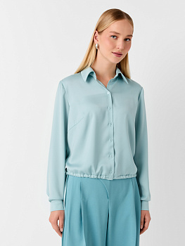 Укороченная рубашка с завязками