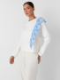 Свитшот с асимметричным воланом 4.61.1-261-5 (небесная полоска) 