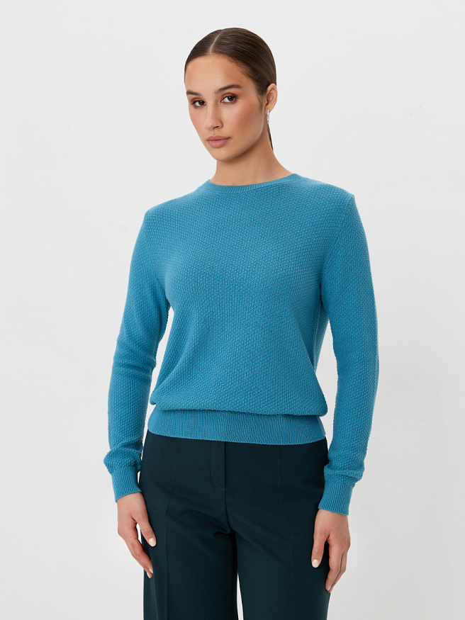 Вязаный фактурный джемпер